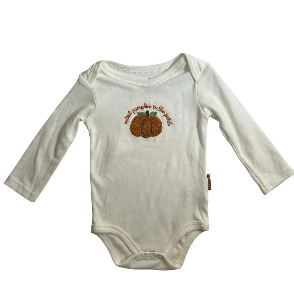 NWOT Lila & Jack Cutest Pumpkin In The Patch Long Sleeve Bodysuit Autumn - 6-9 M